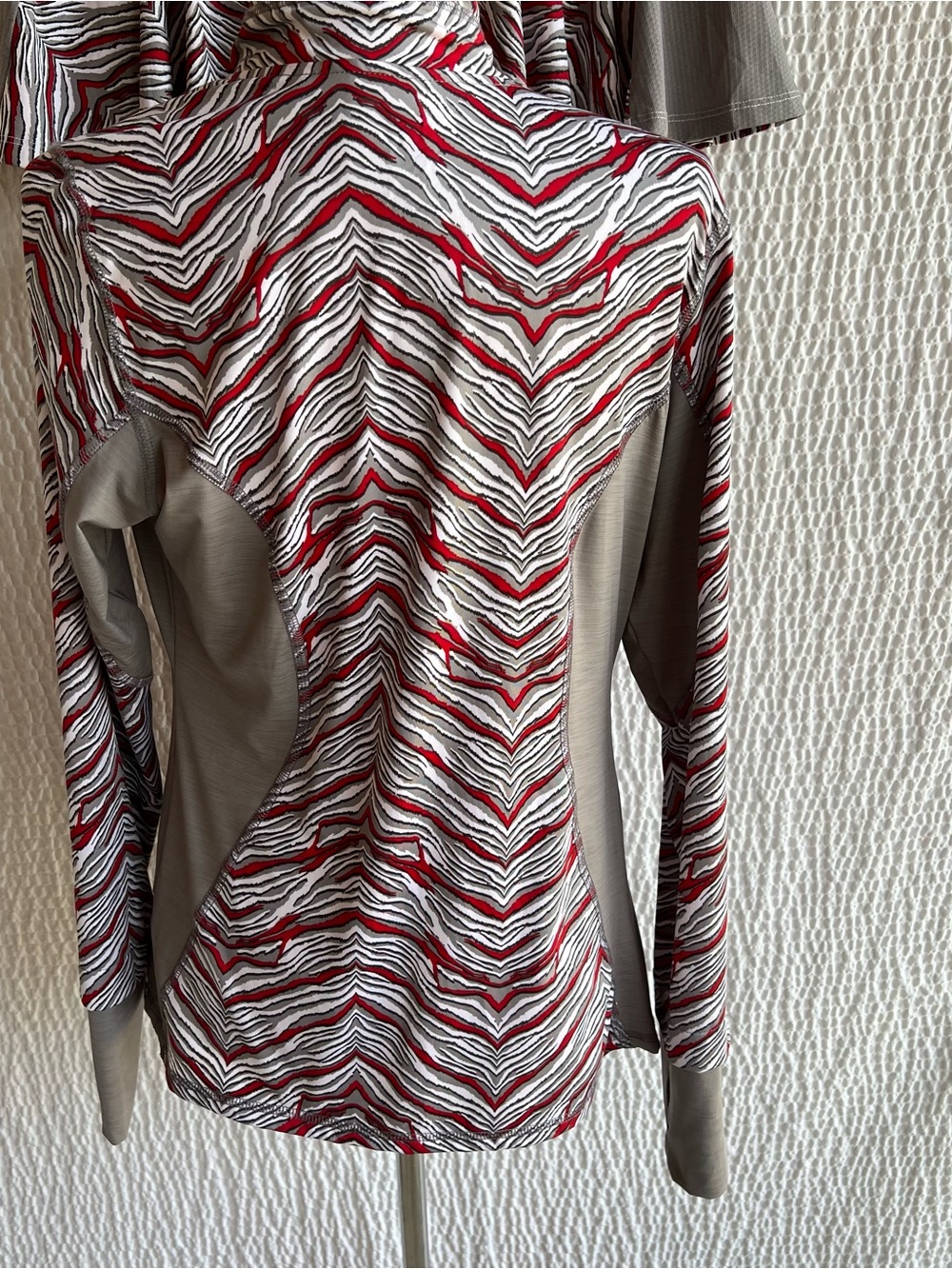 Red Gray Athletic Skort Jacket Set Full Zip M EleVen Venus Williams Zebra